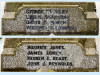 12 and 3 o'clock face of plinth
