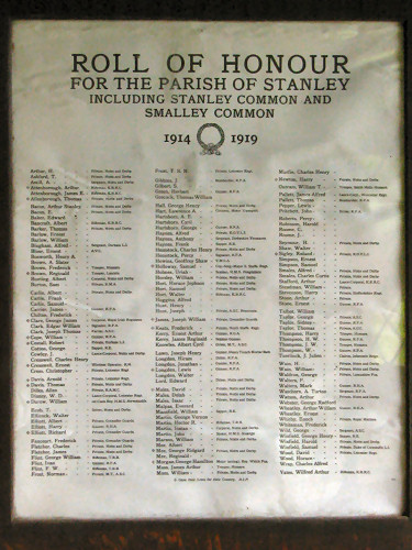 Roll of honour