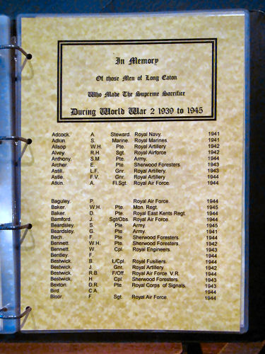 WW2 dedication