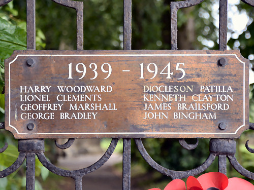 Plaque at foot
